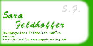 sara feldhoffer business card